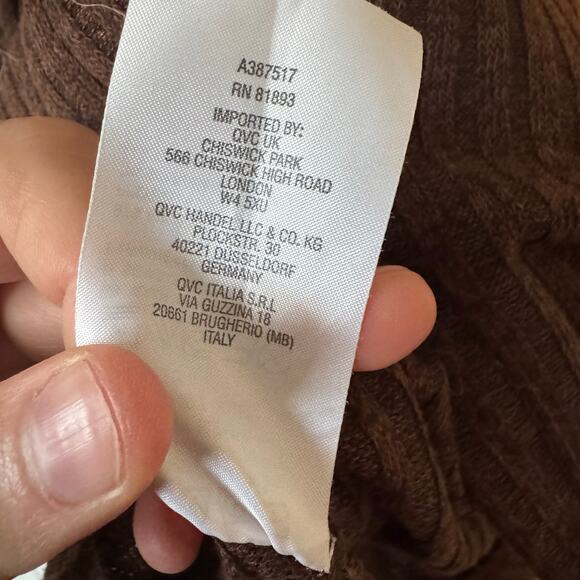 Issac mizrahi live brown knit long cardigan - Picture 3 of 5